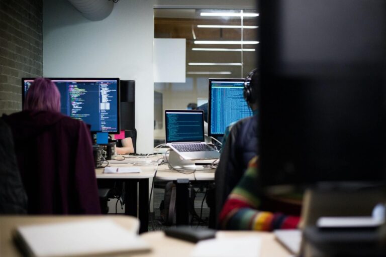 Coders in a computer lab